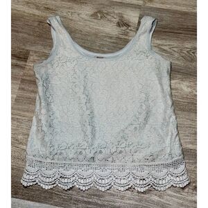 Y2K‎ Mossimo tank top lace bottom detail size small